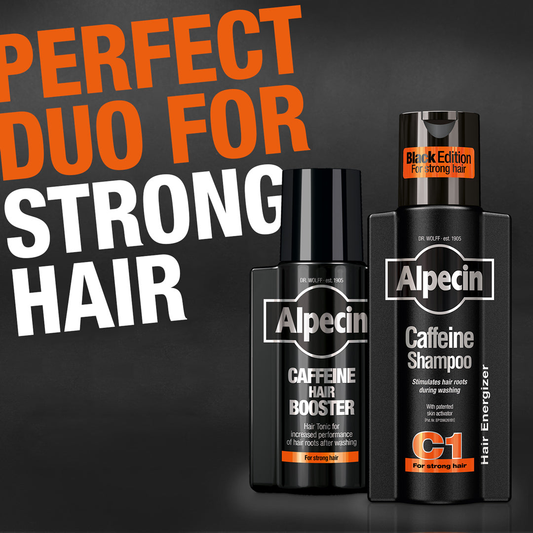 Alpecin Caffeine Shampoo Black Edition and Hair Booster Set