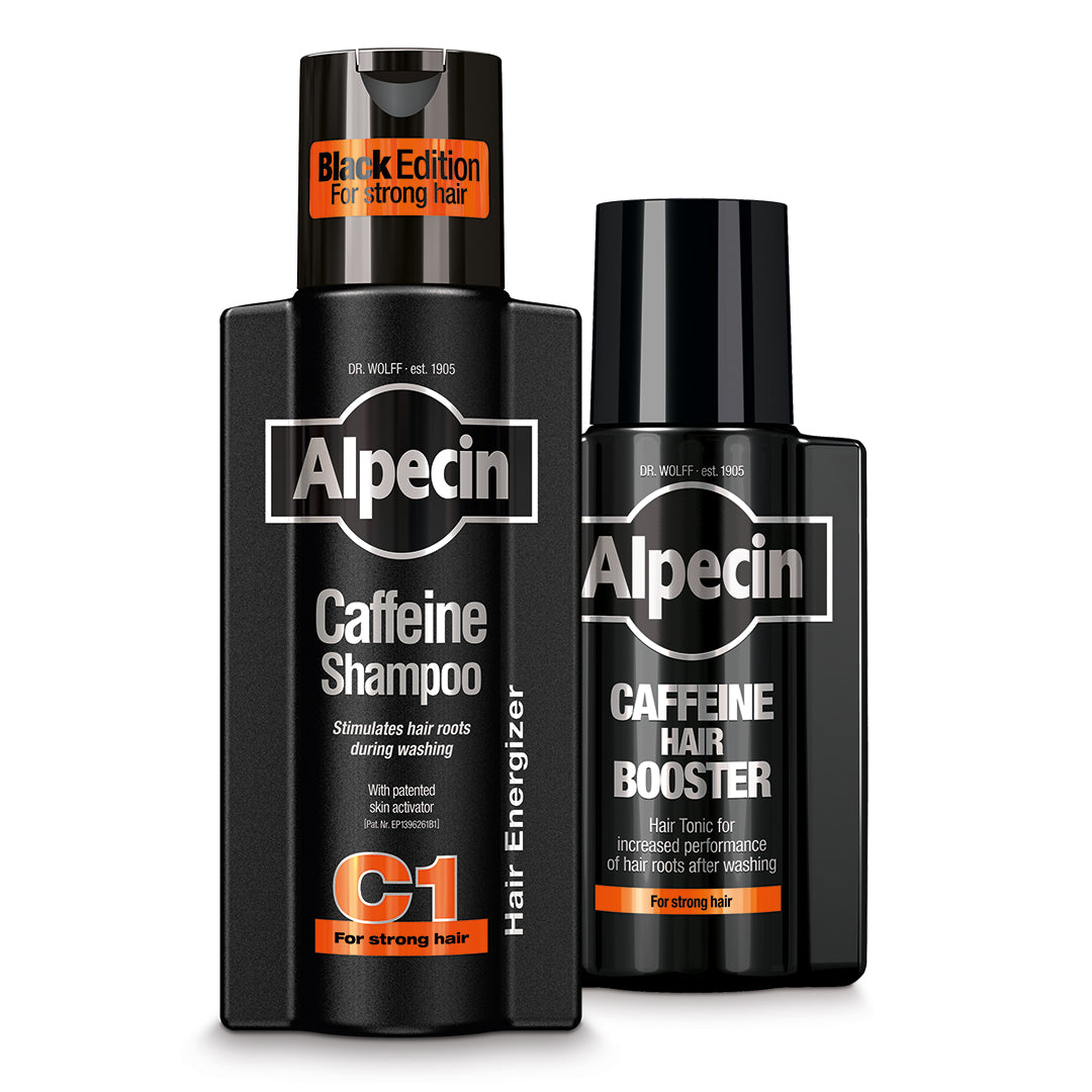 Alpecin Caffeine Shampoo Black Edition and Hair Booster Set
